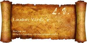 Laudon Virág névjegykártya